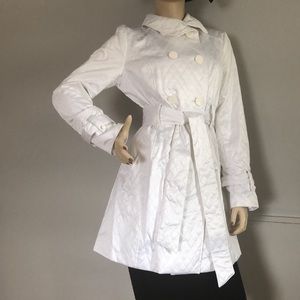 NWT. BEBE Top. Coat Jacket . Color White. Size L.